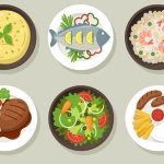 دانلود وکتور ظروف غذاهای مختلف